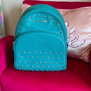 Bright Teal Michael Kors Backpack